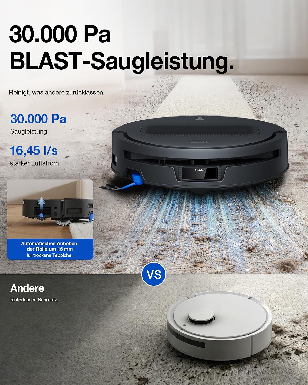 ECOVACS DEEBOT T90 MAX Omni Saugroboter mit Wischfunktion, 30.000 Pa Blast 3 ECOVACS DEEBOT T90 MAX Omni Saugroboter mit Wischfunktion, 30.000 Pa Blast – Bild 3