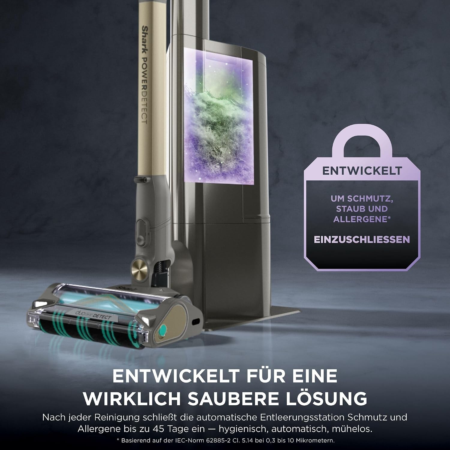 Shark PowerDetect Clean & Empty Akku-Staubsauger mit Absaugstation, Gold 5 Shark PowerDetect Clean & Empty Akku-Staubsauger mit Absaugstation, Gold – Bild 5