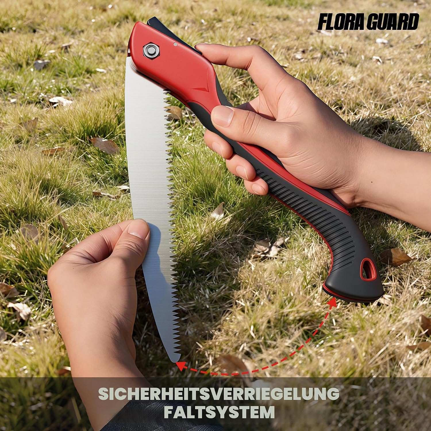 FLORA GUARD Astsäge 30 cm Klappsäge mit SK5 Stahl 3D Zahnung 4 FLORA GUARD Astsäge 30 cm Klappsäge mit SK5 Stahl 3D Zahnung – Bild 4