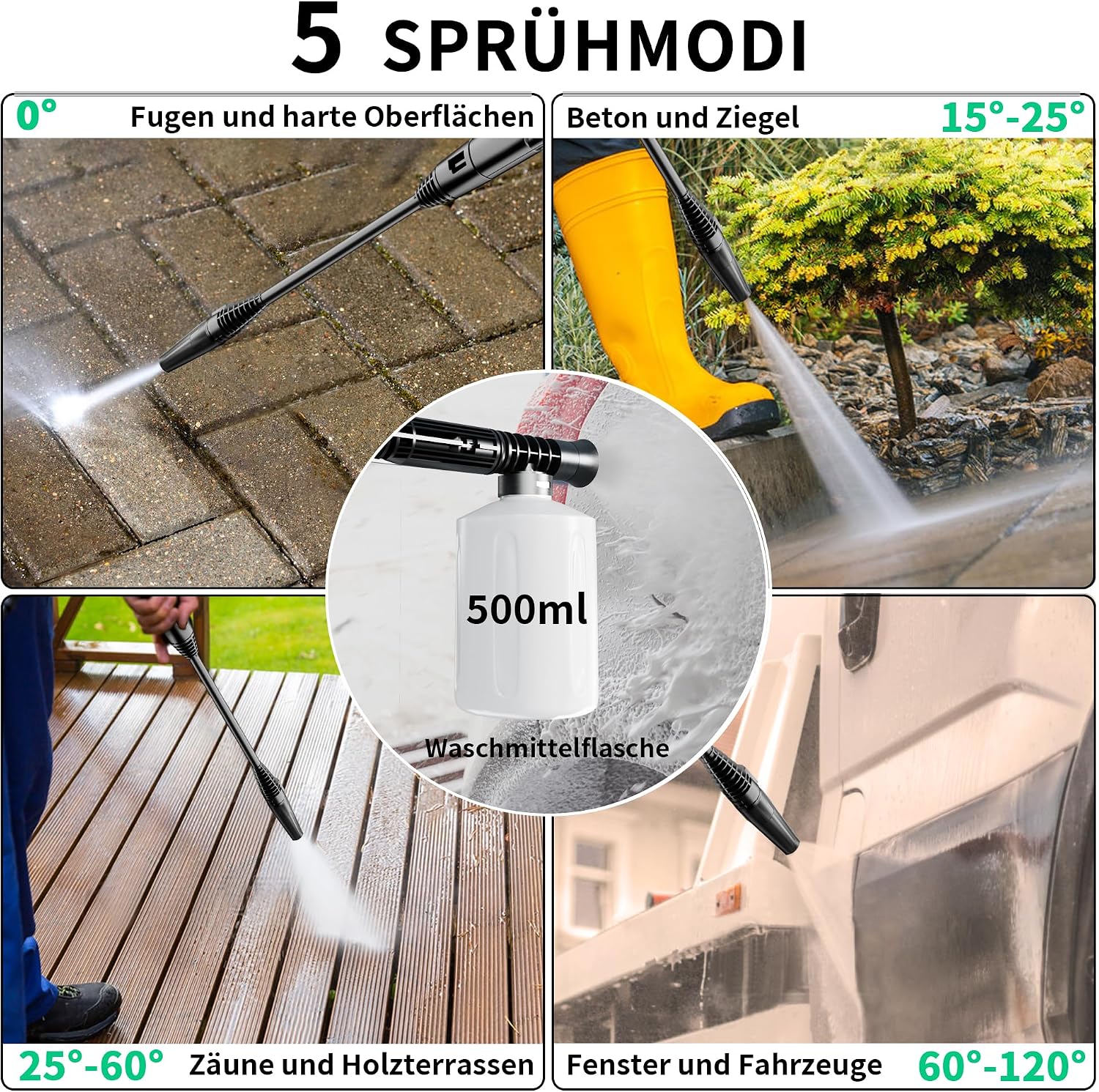 2026New Hochdruckreiniger Touchscreen 8-stufiger 200 Bar, 6-in-1-Düse, 90cm Gerätehöhe, Einstellbarer Druck 100-200bar, Fördermenge 280-500l/h, Flächenleistung 60m²/h, mit Schaumkanone Schlauchtrommel 4 2026New Hochdruckreiniger Touchscreen 8-stufiger 200 Bar, 6-in-1-Düse, 90cm Gerätehöhe, Einstellbarer Druck 100-200bar, Fördermenge 280-500l/h, Flächenleistung 60m²/h, mit Schaumkanone Schlauchtrommel – Bild 4