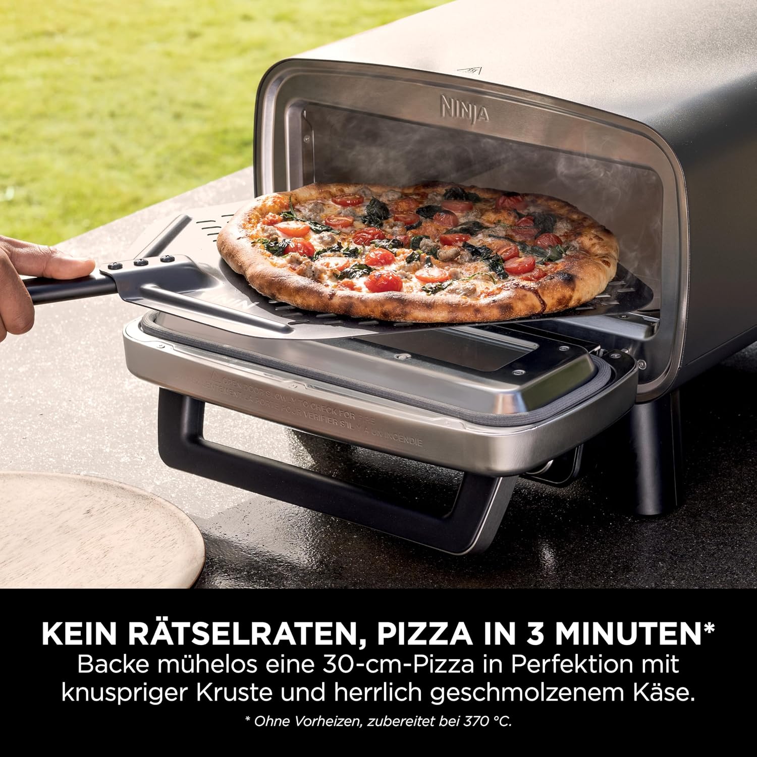Ninja Artisan Outdoor-Pizzaofen & Heißluftfritteuse, 4 Funktionen, Grau 4 Ninja Artisan Outdoor-Pizzaofen & Heißluftfritteuse, 4 Funktionen, Grau – Bild 4
