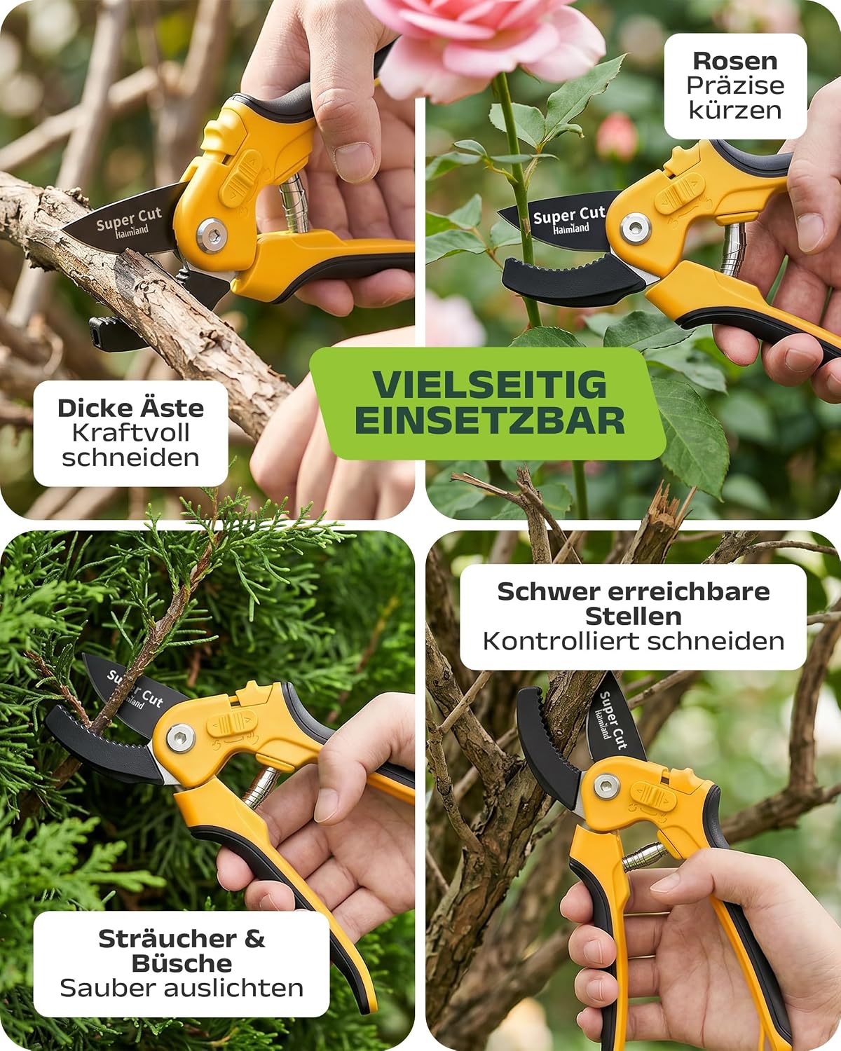 halmland® Profi-Gartenschere | Kraftsparende Astschere mit Amboss 5 halmland® Profi-Gartenschere | Kraftsparende Astschere mit Amboss – Bild 5