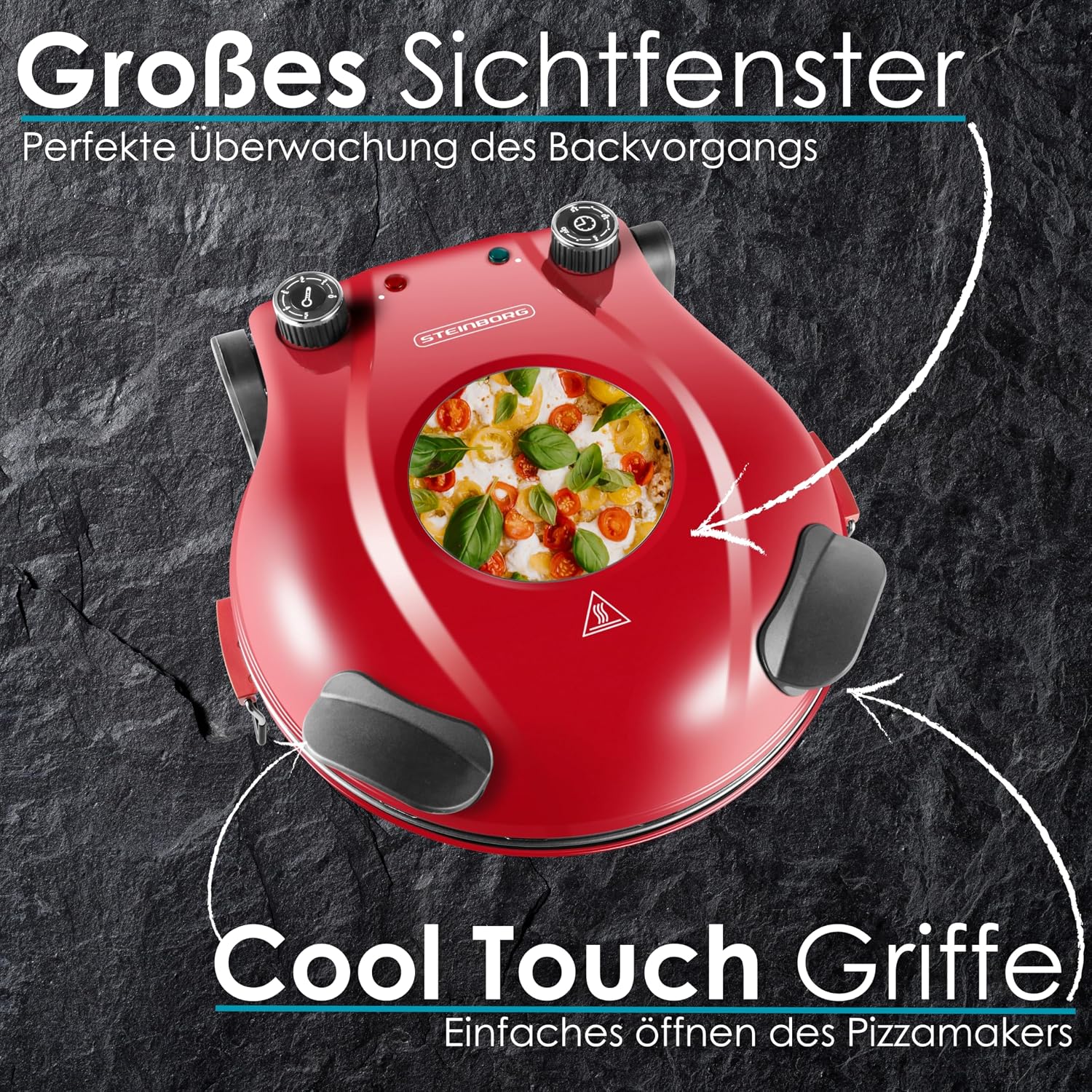 Pizzaofen elektrisch mit 32 cm Pizzastein | 390°C | Pizzabackofen | Pizza-Backstation | Elektrischer Pizzagrill | Pizzabackmaschine | Timer | 5 Stufen | 1200 Watt | Pizza Bräter | Pizzaofenherd 5 Pizzaofen elektrisch mit 32 cm Pizzastein | 390°C | Pizzabackofen | Pizza-Backstation | Elektrischer Pizzagrill | Pizzabackmaschine | Timer | 5 Stufen | 1200 Watt | Pizza Bräter | Pizzaofenherd – Bild 5