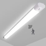 30W Feuchtraumleuchte mit Bewegungsmelder, 3300LM 90CM LED Röhre, IP65 Wasserdicht Kellerleuchte, Deckenlampe mit Bewegungsmelder für Büro Flur Treppe Garage Abstellraum, 4000K
