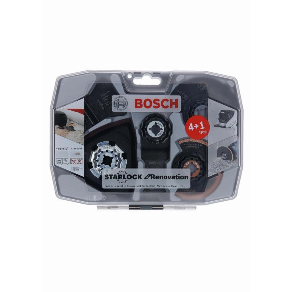 Bosch 5 tlg. Starlock Multitool Set für Renovierungsarbeiten (für Holz, Metall, Multimaterial und abrasive Materialien, Sägen und Schleifen, Professional Zubehör Multifunktionswerkzeug) 2 Bosch 5 tlg. Starlock Multitool Set für Renovierungsarbeiten (für Holz, Metall, Multimaterial und abrasive Materialien, Sägen und Schleifen, Professional Zubehör Multifunktionswerkzeug) – Bild 2