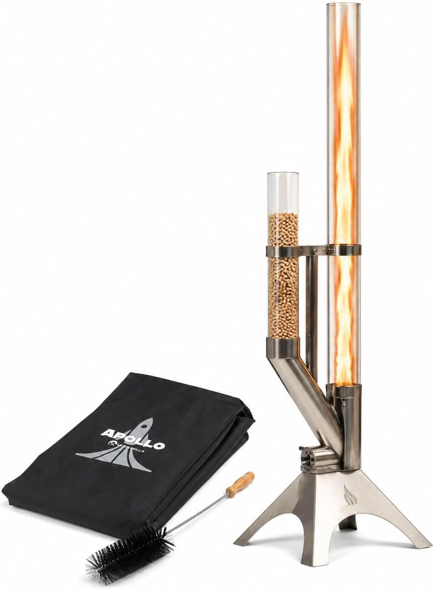 Feuerrohr - Dekorative Feuersäule Outdoor inkl. Reinigungsbürste und Abdeckhaube | Nachhaltige Feuerrohr Pelletfackel für stimmungsvolle Gartenmomente und tolles Ambiente 1 Feuerrohr - Dekorative Feuersäule Outdoor inkl. Reinigungsbürste und Abdeckhaube | Nachhaltige Feuerrohr Pelletfackel für stimmungsvolle Gartenmomente und tolles Ambiente