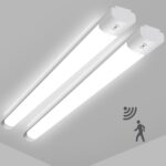 2x 36W LED Feuchtraumleuchte mit Bewegungsmelder, 4000LM, 120CM, IP65, 4000K, für Büro, Flur, Treppe, Garage, Abstellraum