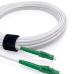 Elfcam® - 15m Weißes Glasfaserkabel LC/APC auf LC/APC Stecker, Kompatibel mit Deutscher Telekom, Simplex 9/125μm Patchkabel, Lichtwellenleiter LSZH, LWL,15Meter