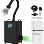 FumeClear FC-2002A Rauchabsaugung für 10-40W Lasergraviermaschinen Für A10, S2, L2, K1, A1, S1 u.a. – Starke Saugleistung 260-330 m³/h Lötrauchabsaugung, Geräuscharm mit 12 Filtern
