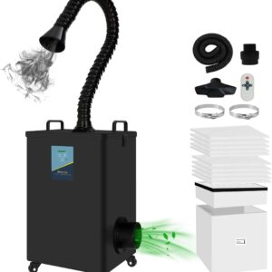 FumeClear FC-2002A Rauchabsaugung für 10-40W Lasergraviermaschinen Für A10, S2, L2, K1, A1, S1 u.a. – Starke Saugleistung 260-330 m³/h Lötrauchabsaugung, Geräuscharm mit 12 Filtern