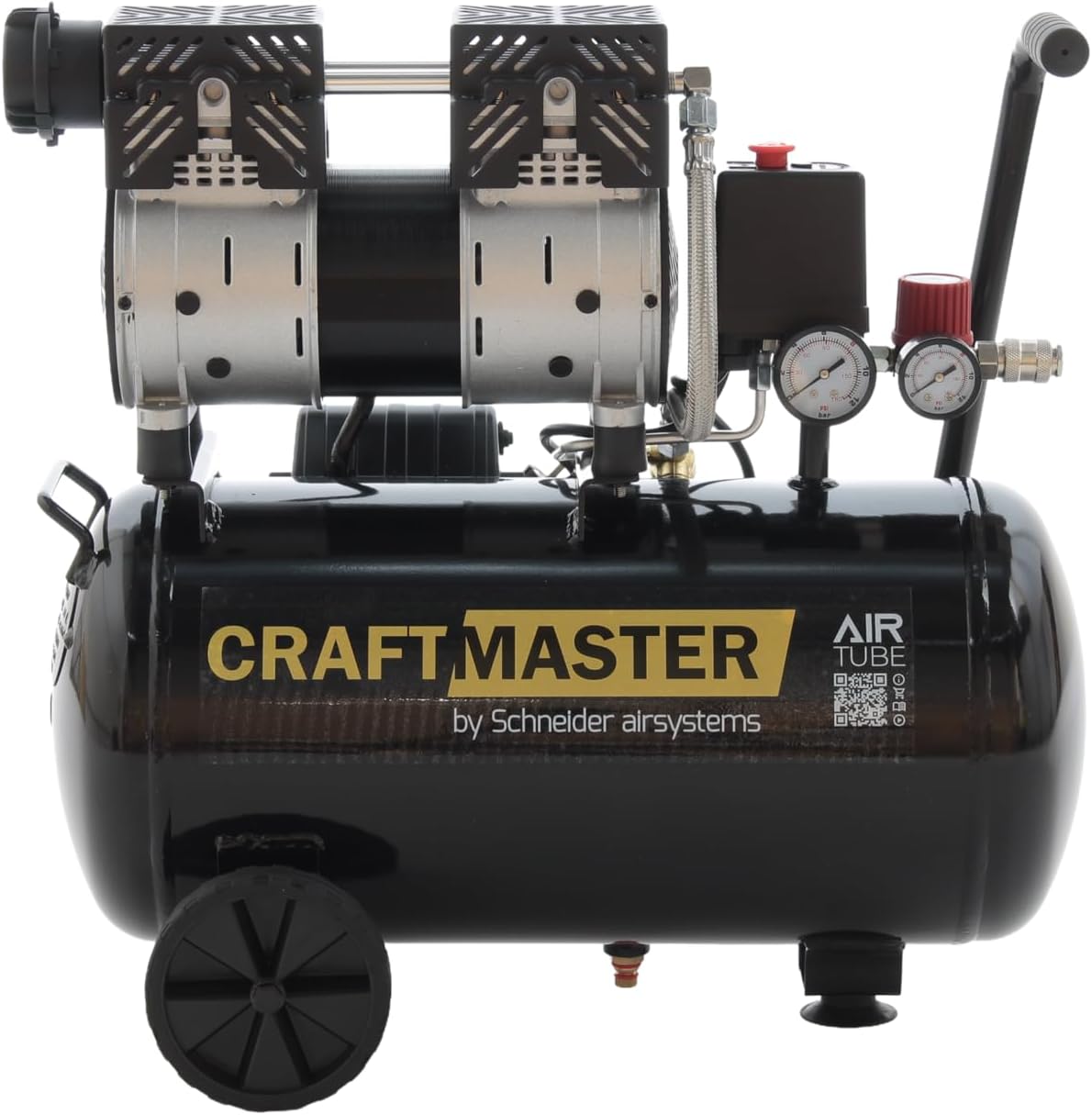 SCHNEIDER CRAFTMASTER Leiser mobiler ölfreier Kompressor 24-Liter-Tank Maximaler Druck 8 bar Leistung: 1 PS Geräuschpegel: 58 dB LpA 2 SCHNEIDER CRAFTMASTER Leiser mobiler ölfreier Kompressor 24-Liter-Tank Maximaler Druck 8 bar Leistung: 1 PS Geräuschpegel: 58 dB LpA – Bild 2