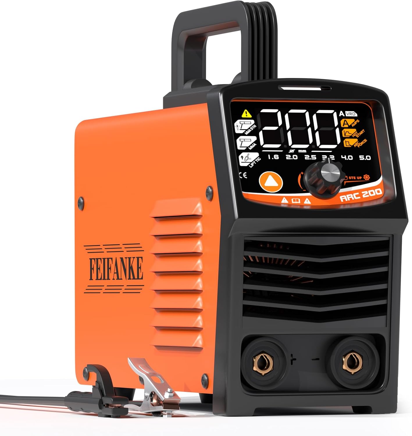 FEIFANKE Elektroden Schweißgerät ARC200 3 In 1 SYN IGBT Inverter Schweissgerät 200A mit LED Digitalanzeige MINI Tragbar Kompakt Schweissgerät MMA E-Hand/Lift TIG/Hot Start/Arc Force/VRD