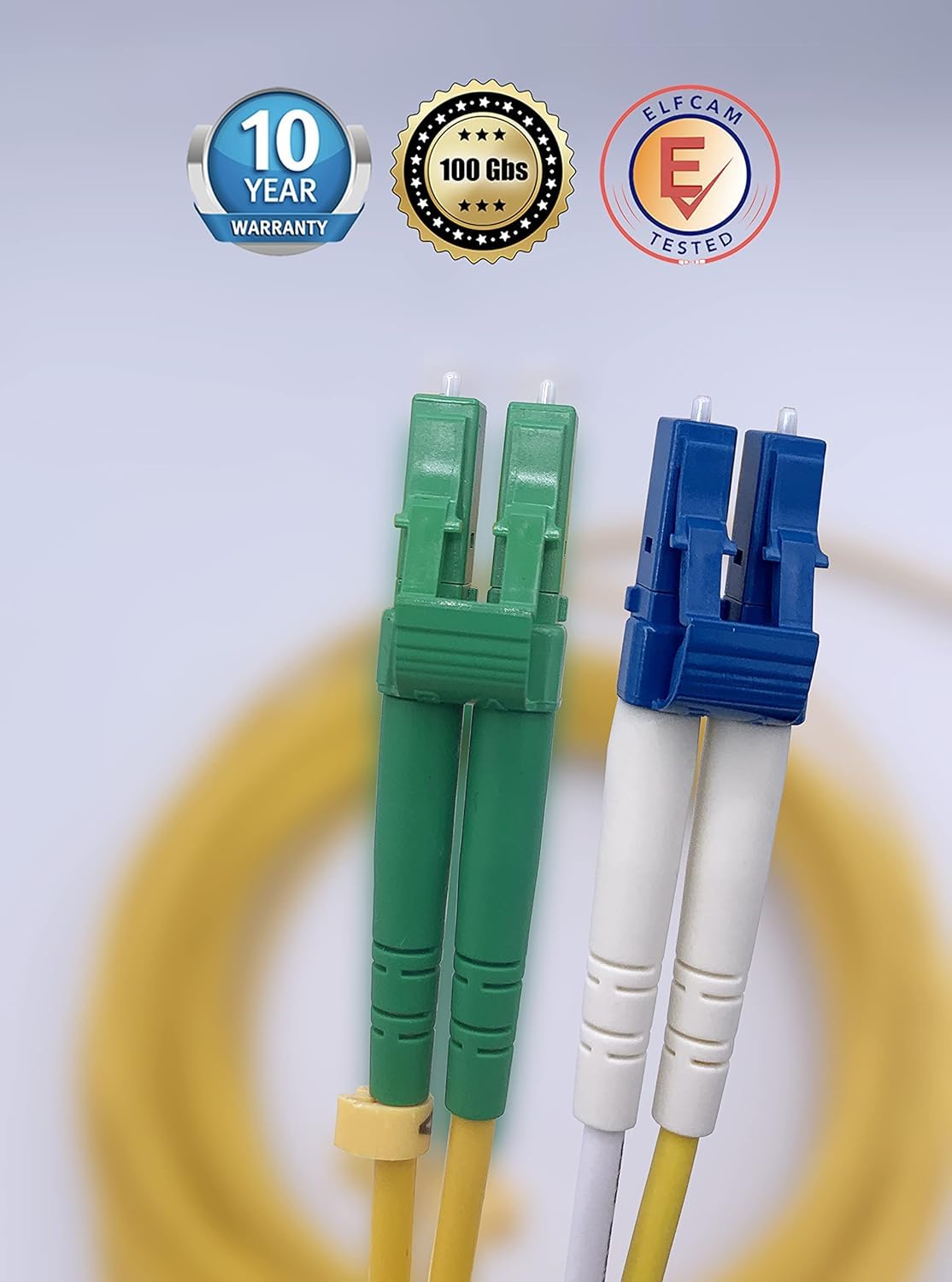 Elfcam® - LWL Kabel OS2 LC/APC zu LC/UPC Singlemode Duplex 9/125um Glasfaser-kabel LSZH, 1M 2 Elfcam® - LWL Kabel OS2 LC/APC zu LC/UPC Singlemode Duplex 9/125um Glasfaser-kabel LSZH, 1M – Bild 2