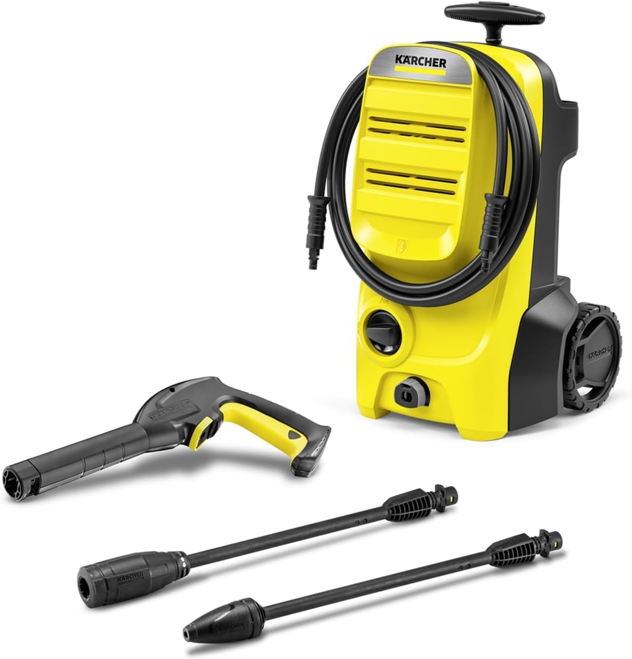 Kärcher Hochdruckreiniger K 4 Classic, Druck: max. 130 bar, Fördermenge: 420 l/h, Flächenleistung: 30 m²/h, Wasserfilter, Gewicht: 4,6 kg, Hochdruckschlauch und -Pistole, Dreckfräser, Strahlrohr 2 Kärcher Hochdruckreiniger K 4 Classic, Druck: max. 130 bar, Fördermenge: 420 l/h, Flächenleistung: 30 m²/h, Wasserfilter, Gewicht: 4,6 kg, Hochdruckschlauch und -Pistole, Dreckfräser, Strahlrohr – Bild 2