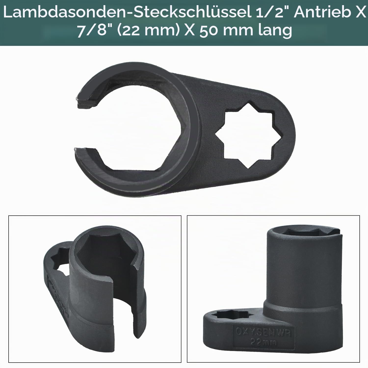 5 TLG Lambdasonden Schlüssel Nüsse Set,1/2" 3/8" Antrieb 7/8" 22mm Lambdasonde Nuss Werkzeug, M12 M18 Gewinde Strehler, O2 Sauerstoffsensor Steckschlüsselsatz 4 5 TLG Lambdasonden Schlüssel Nüsse Set,1/2" 3/8" Antrieb 7/8" 22mm Lambdasonde Nuss Werkzeug, M12 M18 Gewinde Strehler, O2 Sauerstoffsensor Steckschlüsselsatz – Bild 4