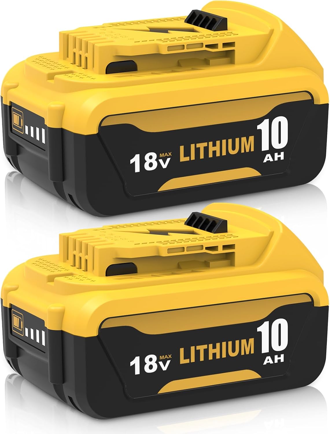 2 Stück 10.0Ah Ersatzakku für Dewalt Akku 18V DCB184