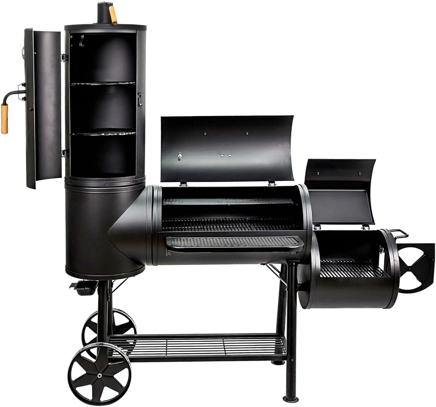 TAINO CHIEF 130 XXL Smoker 130kg BBQ GRILLWAGEN Holzkohle Grillkamin 3,5 mm Stahl PROFI-QUALITÄT Räucherofen (130 kg Smoker) 2 TAINO CHIEF 130 XXL Smoker 130kg BBQ GRILLWAGEN Holzkohle Grillkamin 3,5 mm Stahl PROFI-QUALITÄT Räucherofen (130 kg Smoker) – Bild 2