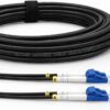 Elfcam® - 20m Gepanzerte Glasfaser-kabel LC/UPC auf LC/UPC OS2 Duplex Singlemode 9/125µm LSZH, LWL-Kabel LC UPC für den Innen- und Außenbereich, Schwarz, 20m 6 61Y7cuRPcvL. SL1349