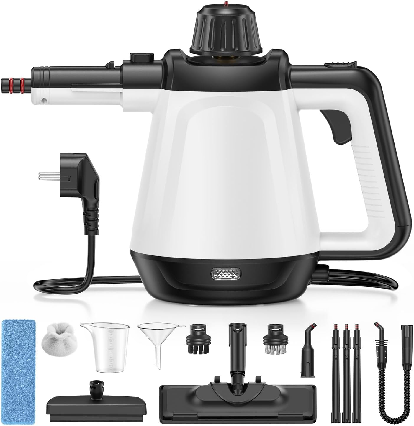 Dampfreiniger, 1200 W, 400 ml Wassertank, 13 Zubehörteile, Handgerät 1 Dampfreiniger, 1200 W, 400 ml Wassertank, 13 Zubehörteile, Handgerät