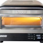 Unold Pizzaofen LUIGI | Elektrisch aus rostfreiem Edelstahl mit Pizzastein mit bis zu 450°C, nur ca. 2 Minuten Backzeit, energiesparend, 1.700 Watt