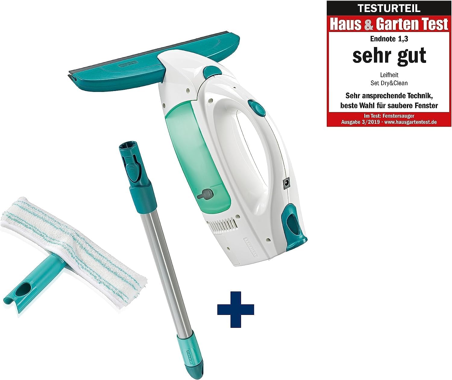 Leifheit Fenstersauger Set Dry&Clean mit Stiel/Einwascher, Fensterreiniger 2 Leifheit Fenstersauger Set Dry&Clean mit Stiel/Einwascher, Fensterreiniger – Bild 2
