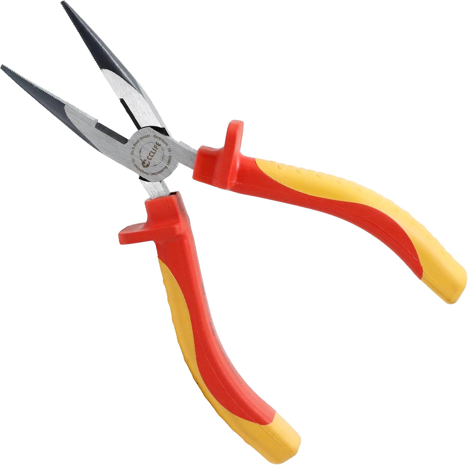 CCLIFE VDE Spitzzange 160mm, feine Spitze, 1000V, Cr-V Stahl, mit Schneide 1 CCLIFE VDE Spitzzange 160mm, feine Spitze, 1000V, Cr-V Stahl, mit Schneide