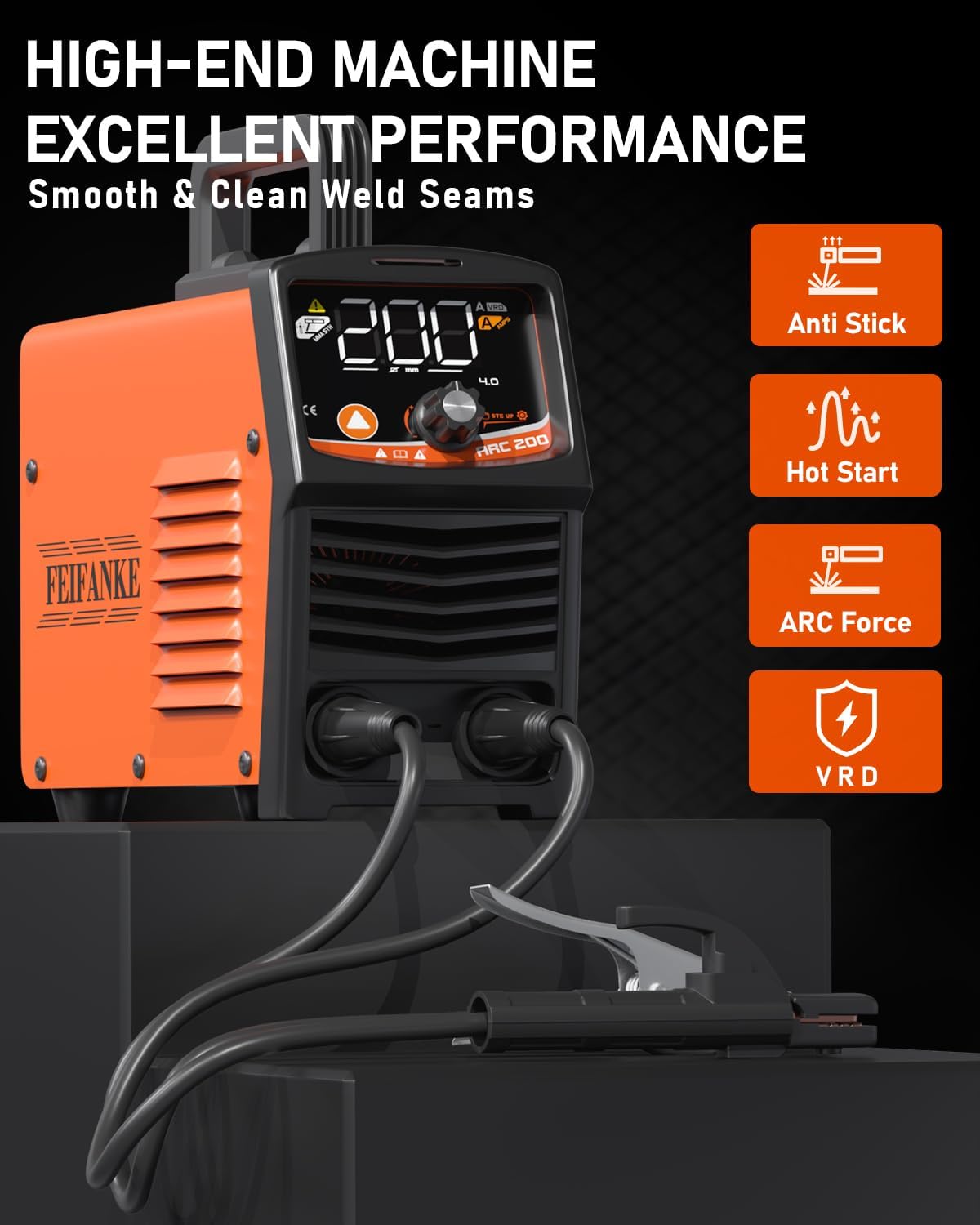 FEIFANKE Elektroden Schweißgerät ARC200 3 In 1 SYN IGBT Inverter Schweissgerät 200A mit LED Digitalanzeige MINI Tragbar Kompakt Schweissgerät MMA E-Hand/Lift TIG/Hot Start/Arc Force/VRD 2 FEIFANKE Elektroden Schweißgerät ARC200 3 In 1 SYN IGBT Inverter Schweissgerät 200A mit LED Digitalanzeige MINI Tragbar Kompakt Schweissgerät MMA E-Hand/Lift TIG/Hot Start/Arc Force/VRD – Bild 2