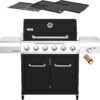Nexgrill Gourmet Pro 6-Brenner Gasgrill mit Keramik-Seitenbrenner, Plancha Griddle-Max System, porzellanbeschichtetem Gusseisenrost & Edelstahlbrennern – Ideal für Garten, Balkon & BBQ-Event 7 61nei9JYePL. AC SL1500