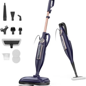 Dampfreiniger, Dampfbesen Steam Mop mit Rotationspads 8-in-1,1300W