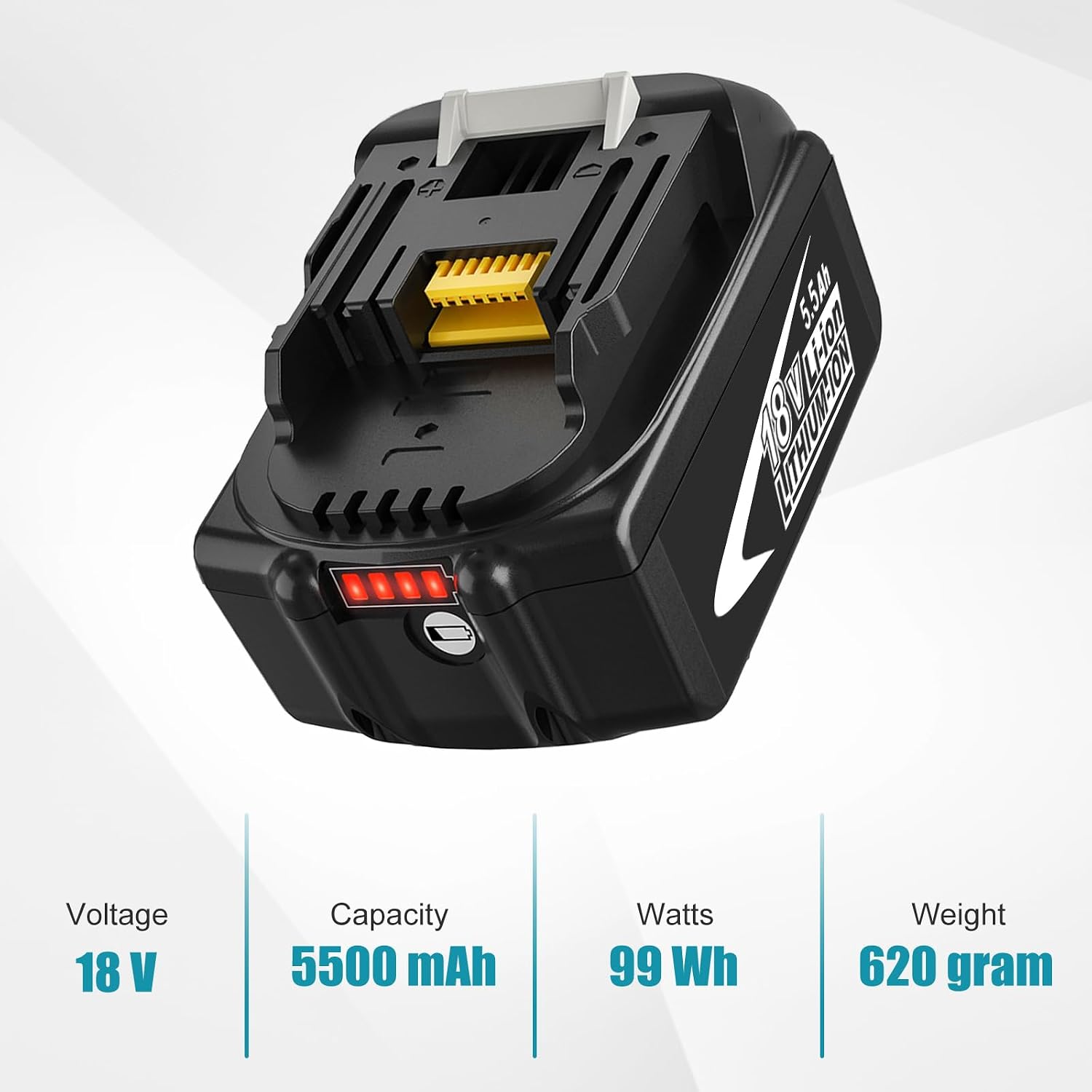 2pcs 5500mAh kompatibel für Makita akku 18V 5.5Ah BL1860B BL1850B BL1850 BL1840 BL1830 BL1860 BL1860B mit LED Indikator 2 2pcs 5500mAh kompatibel für Makita akku 18V 5.5Ah BL1860B BL1850B BL1850 BL1840 BL1830 BL1860 BL1860B mit LED Indikator – Bild 2