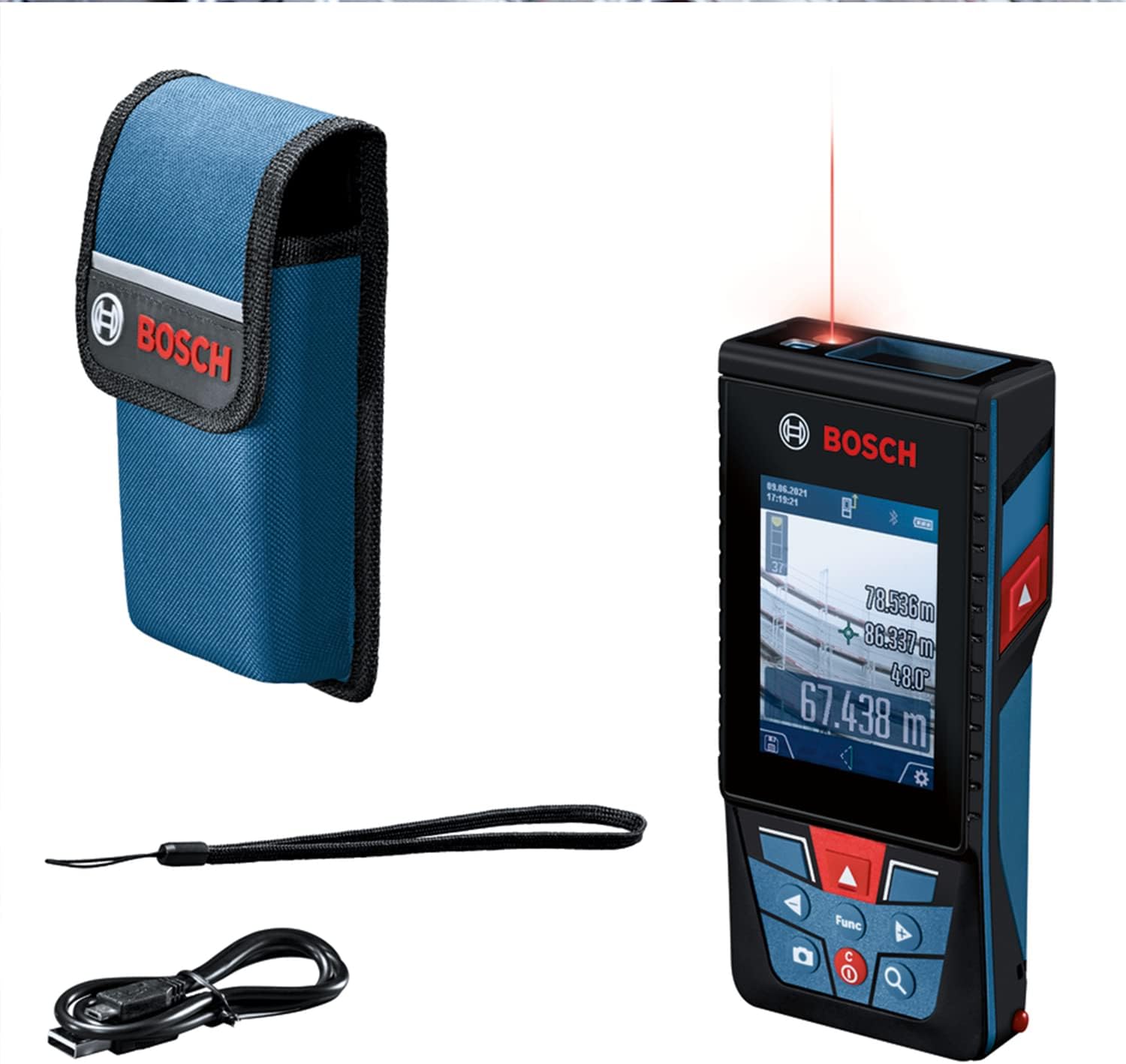 Bosch Professional Laser-Entfernungsmesser GLM 150-27 C Blau, Green Laser