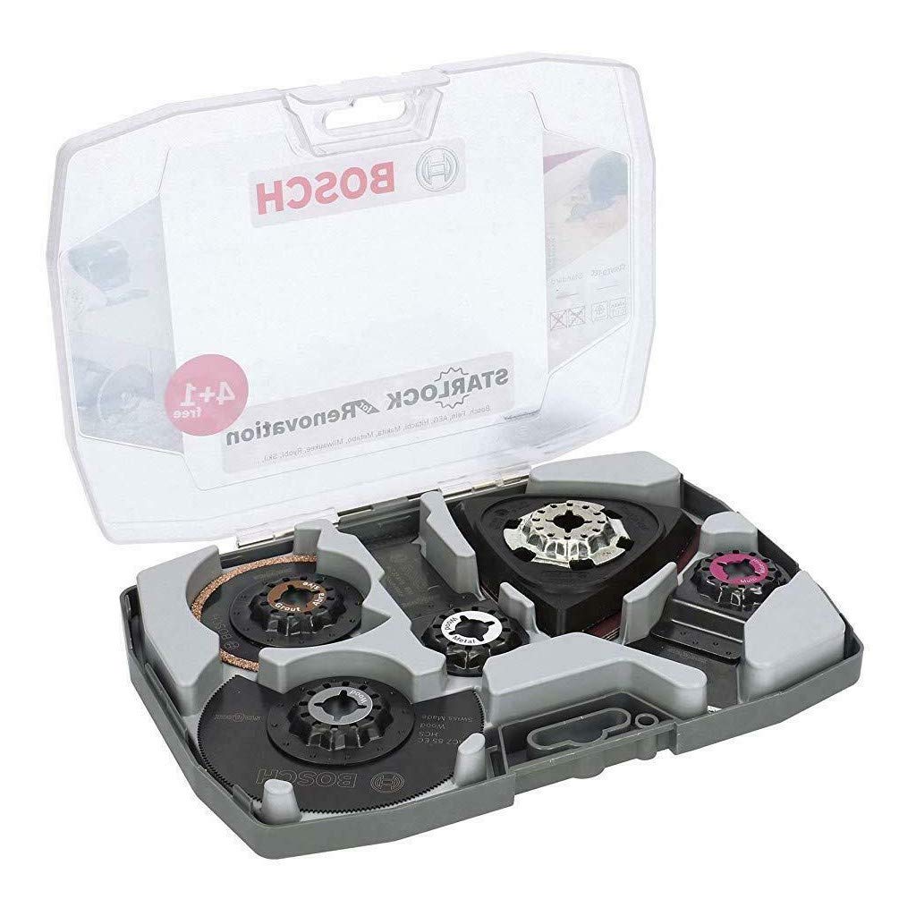Bosch 5 tlg. Starlock Multitool Set für Renovierungsarbeiten (für Holz, Metall, Multimaterial und abrasive Materialien, Sägen und Schleifen, Professional Zubehör Multifunktionswerkzeug) 1 Bosch 5 tlg. Starlock Multitool Set für Renovierungsarbeiten (für Holz, Metall, Multimaterial und abrasive Materialien, Sägen und Schleifen, Professional Zubehör Multifunktionswerkzeug)