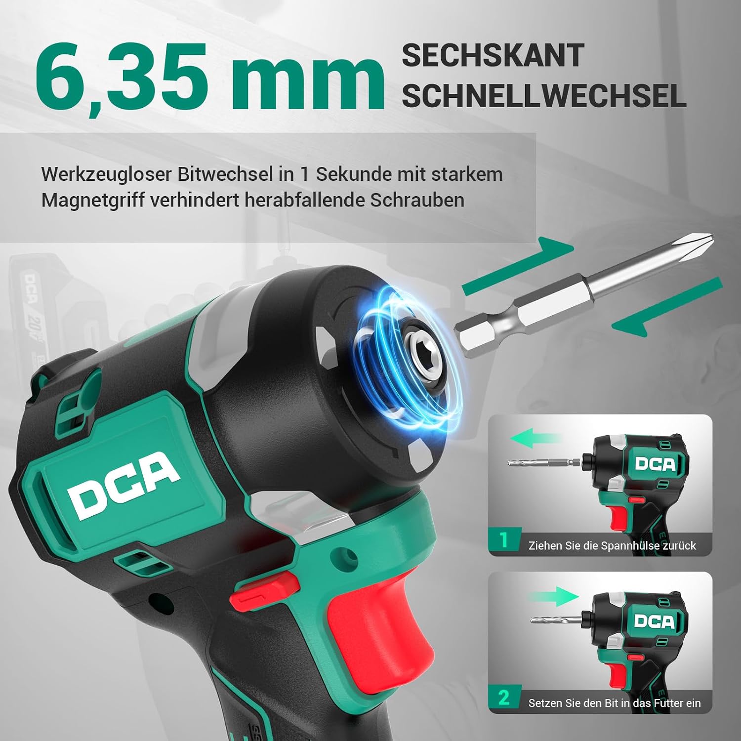 DCA Akku‑Drehschlagschrauber 206 Nm für Befestigen und Lösen von Schrauben 5 DCA Akku‑Drehschlagschrauber 206 Nm für Befestigen und Lösen von Schrauben – Bild 5