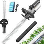 Litheli Akku Heckenschere, 56 cm Messerlänge, Anschlagschutz & ergonomischer Griff, mit 2,0Ah Akku - lasergeschnittene Stahlklingen für präzises Schneiden, Cordless Hedge Trimmer