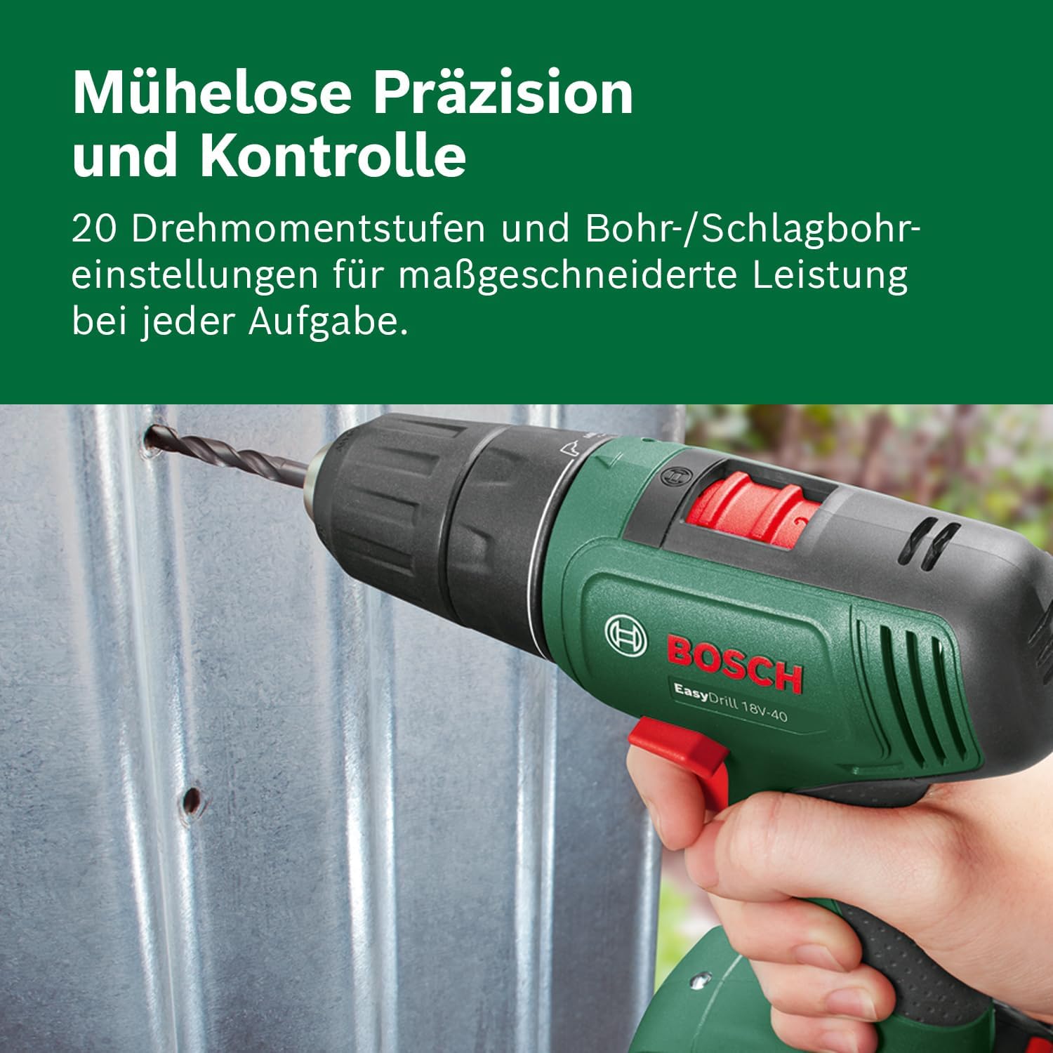 Bosch Akkuschrauber EasyDrill 18V-40 (2 Akku 2,0 Ah, 18 Volt System, im Koffer) 4 Bosch Akkuschrauber EasyDrill 18V-40 (2 Akku 2,0 Ah, 18 Volt System, im Koffer) – Bild 4