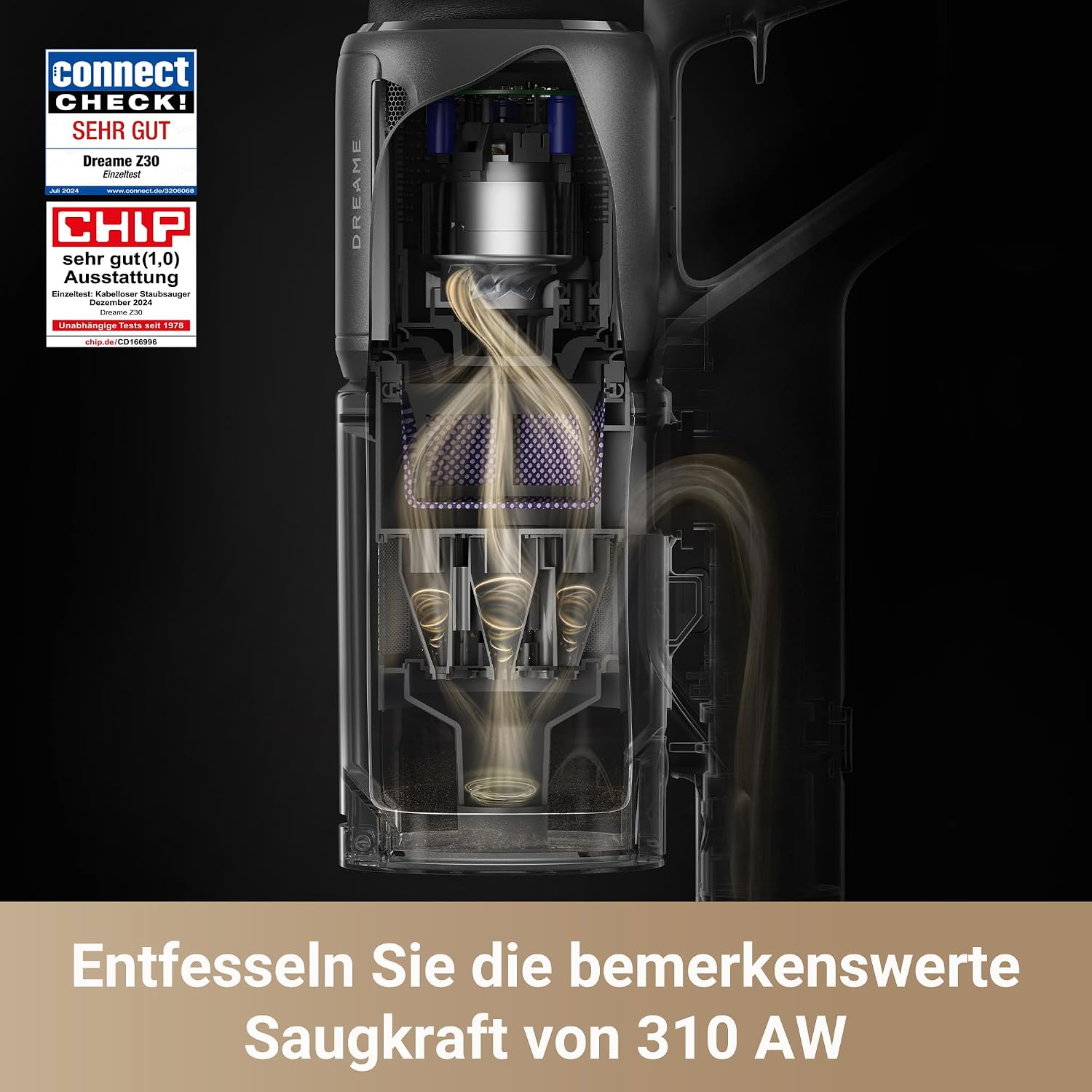 dreame Z30 Akku-Staubsauger, 28 000 Pa/310 AW, CelesTect™ LED-Beleuchtung 2 dreame Z30 Akku-Staubsauger, 28 000 Pa/310 AW, CelesTect™ LED-Beleuchtung – Bild 2