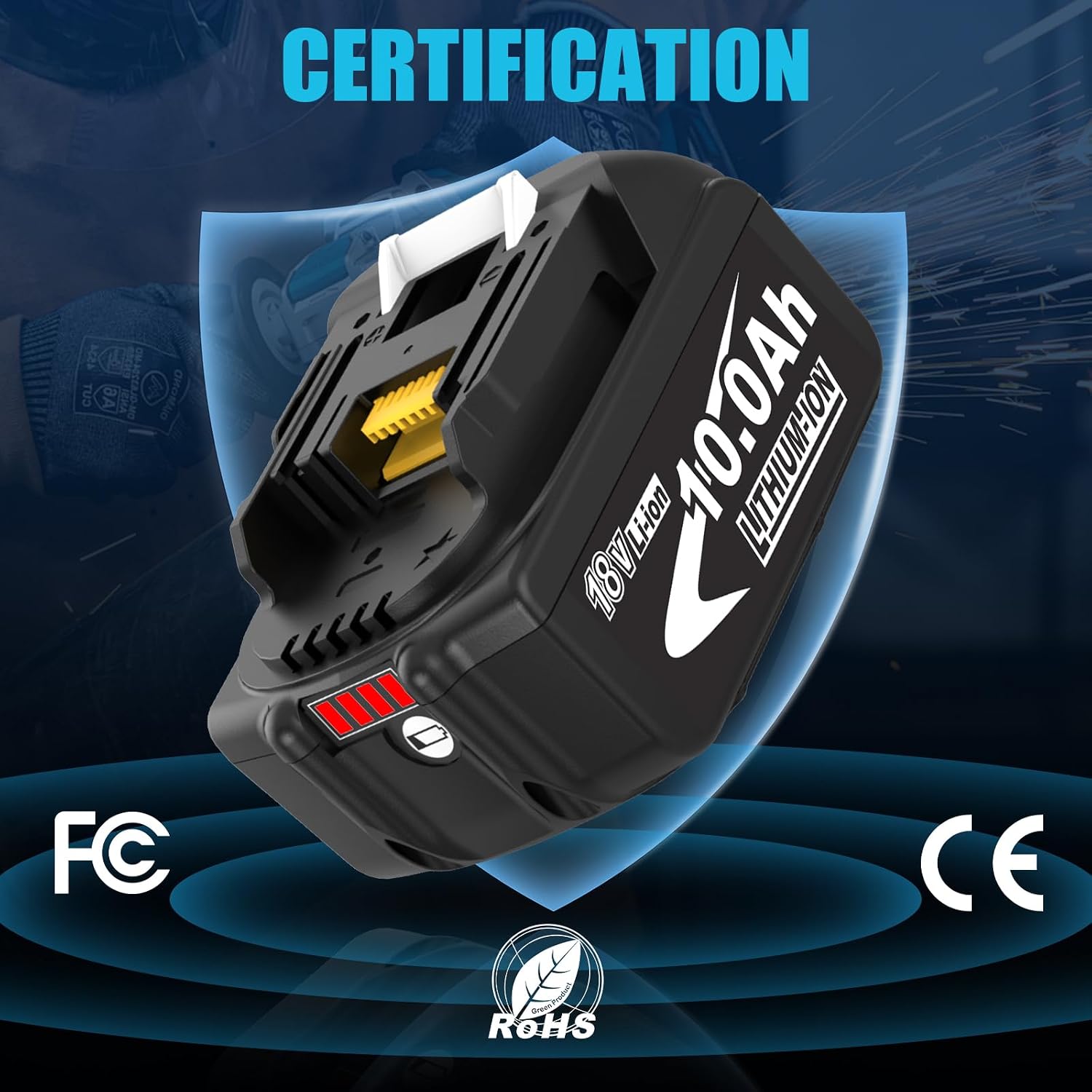 2Stück 10000 mAh Kompatibel mit Makita Akku 18V LXT-18V-Serie 4 2Stück 10000 mAh Kompatibel mit Makita Akku 18V LXT-18V-Serie – Bild 4