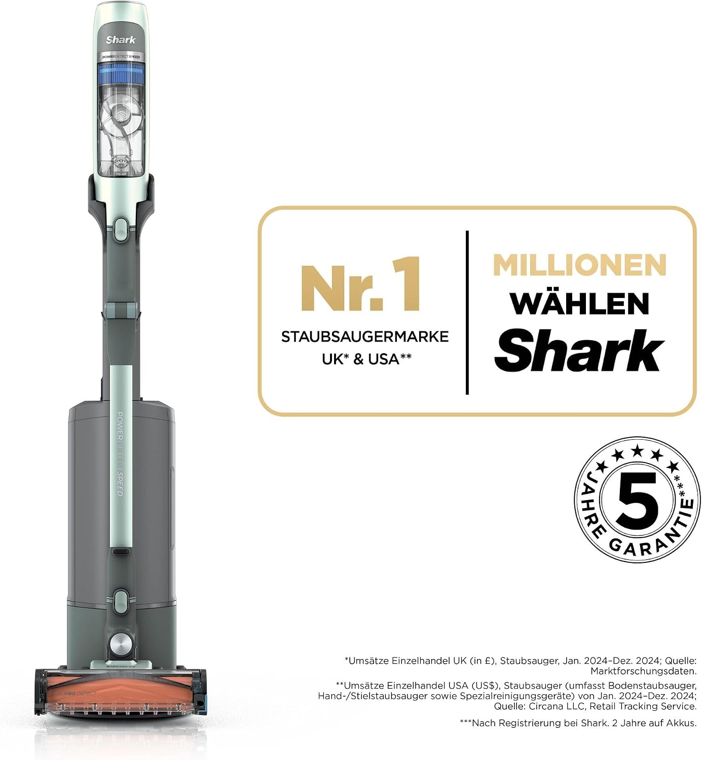 Shark Detect Speed Clean & Empty Pet Pro Akku-Staubsauger, Salbeigrau 2 Shark Detect Speed Clean & Empty Pet Pro Akku-Staubsauger, Salbeigrau – Bild 2