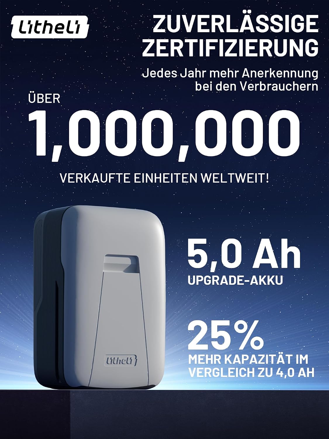 Litheli Akku Rasenmäher mit Akku 5,0Ah, 33cm Rasenmäher Elektro bis 300 m² 2 Litheli Akku Rasenmäher mit Akku 5,0Ah, 33cm Rasenmäher Elektro bis 300 m² – Bild 2