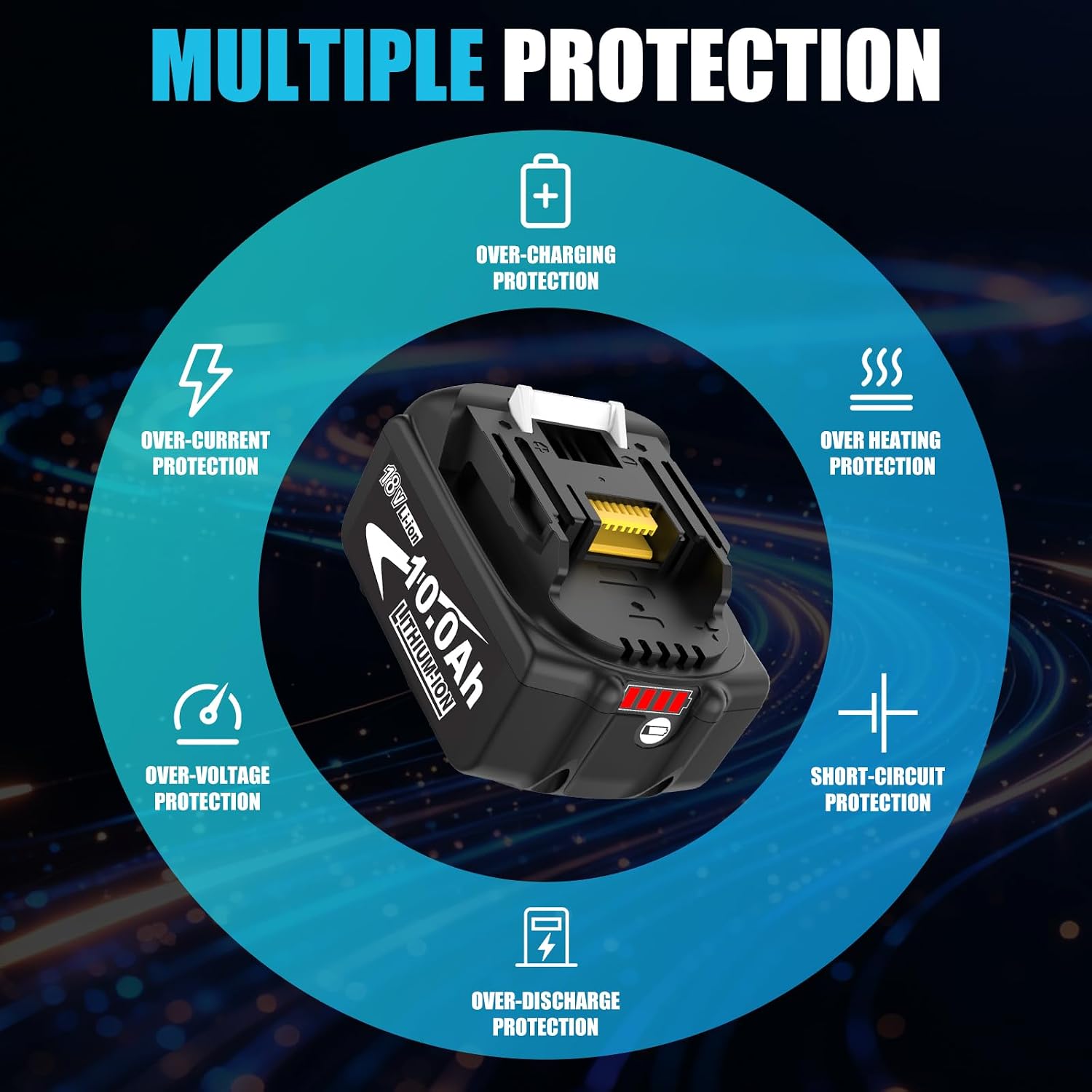 2Stück 10000 mAh Kompatibel mit Makita Akku 18V LXT-18V-Serie 3 2Stück 10000 mAh Kompatibel mit Makita Akku 18V LXT-18V-Serie – Bild 3