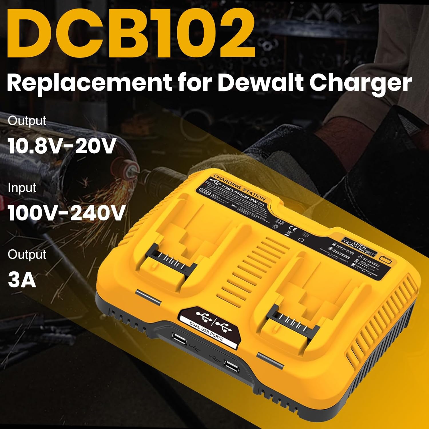 4 Stück Ersatzakku für Dewalt Akku 18V 5.5Ah + Doppel-Ladegerät DCB102 3 4 Stück Ersatzakku für Dewalt Akku 18V 5.5Ah + Doppel-Ladegerät DCB102 – Bild 3