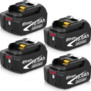 4Stück 18V 10.0Ah/10000mAh für Makita Akku 18V LXT Werkzeuge