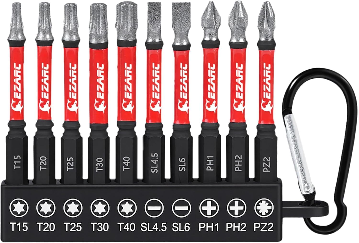EZARC 65mm Schraubendreher Bit Set, Diamantbeschichtet bitsatz,10tlg 1 EZARC 65mm Schraubendreher Bit Set, Diamantbeschichtet bitsatz,10tlg