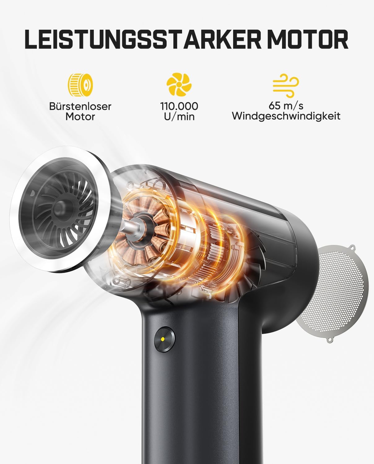 Fanttik B10 Pro Elektrische Staubgebläse, Electric Air Duster-Grau 2 Fanttik B10 Pro Elektrische Staubgebläse, Electric Air Duster-Grau – Bild 2