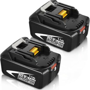 2pcs 5500mAh kompatibel für Makita akku 18V 5.5Ah BL1860B BL1850B BL1850 BL1840 BL1830 BL1860 BL1860B mit LED Indikator