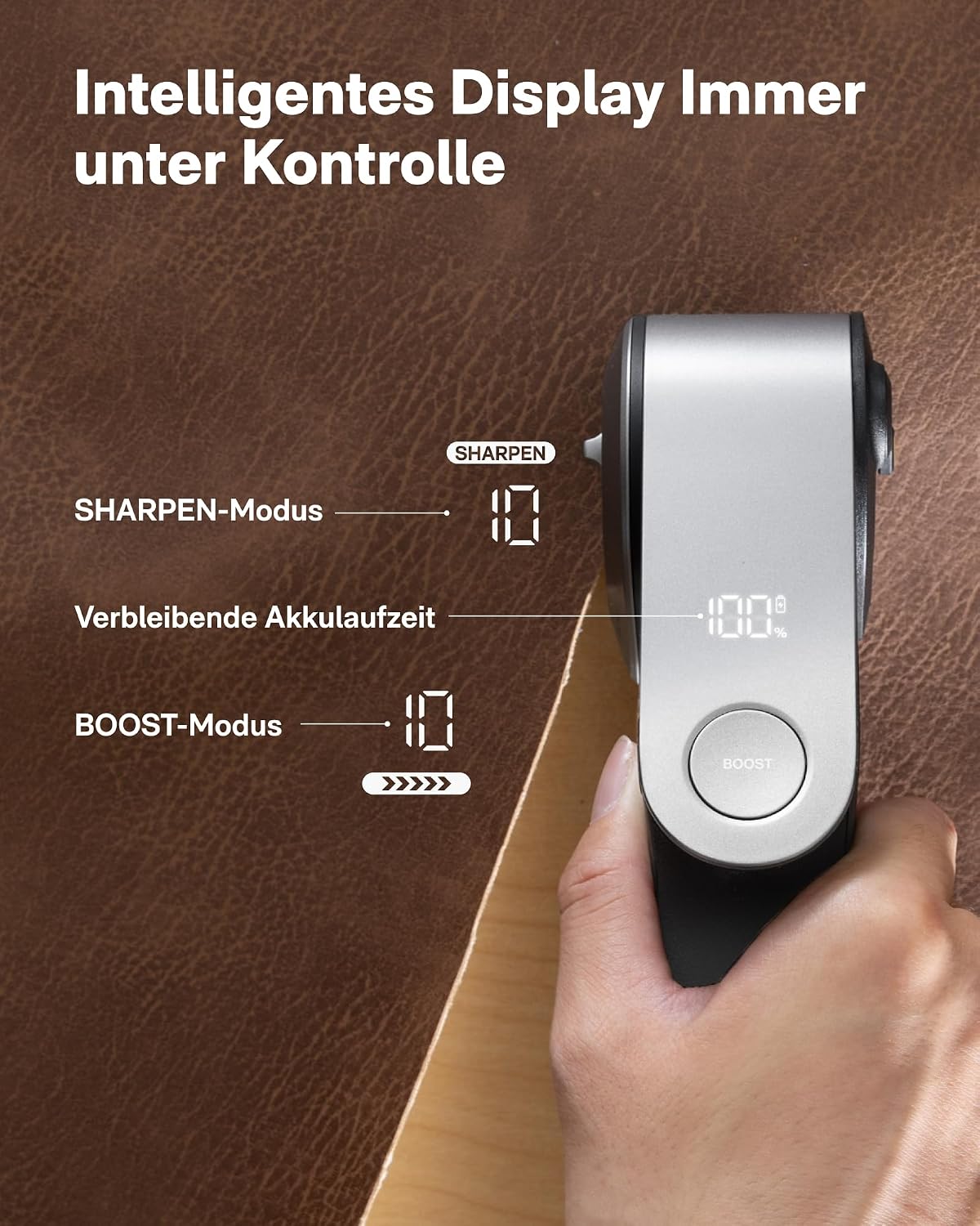 HOTO Kartonschneider Elektrisch, Titanklinge LED Display Elektrische Schere 5 HOTO Kartonschneider Elektrisch, Titanklinge LED Display Elektrische Schere – Bild 5