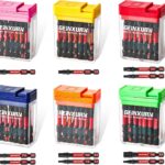 Geinxurn Impact Torx Schraubendreher Bits Set, 90 Stücke 50mm Bitsatz Magnetisch S2 Stahl Multi Treiber Bits mit Lagerung Bunte Box
