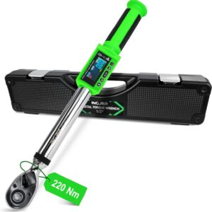 Digitaler Drehmomentschlüssel 1/2" 11-220Nm, Winkel & LCD-Alarm, für Auto