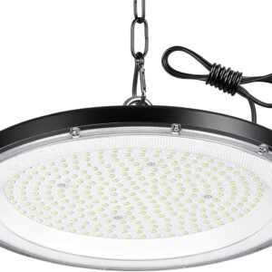 500W UFO LED High Bay Light, Hallenstrahler 50000LM, 6500K Kaltweiß UFO LED Werkstattlampe, IP65 Wasserdichte Industrielampe High Bay Licht für Fabriken,Garage,Lagerhaus (1 Stück, 500W)