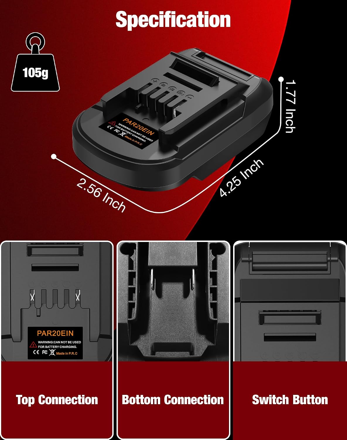 Akku-Adapter für Parkside 20v zu Einhell 18V Elektrowerkzeugen 4 Akku-Adapter für Parkside 20v zu Einhell 18V Elektrowerkzeugen – Bild 4